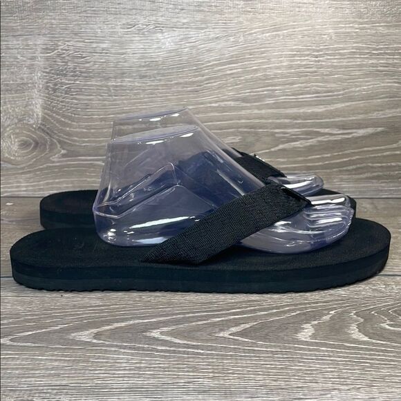 Teva Mush II Men’s Sz 13 Slip On Black Thong Flip Flop Sandals S/N 4168 - Picture 1 of 10